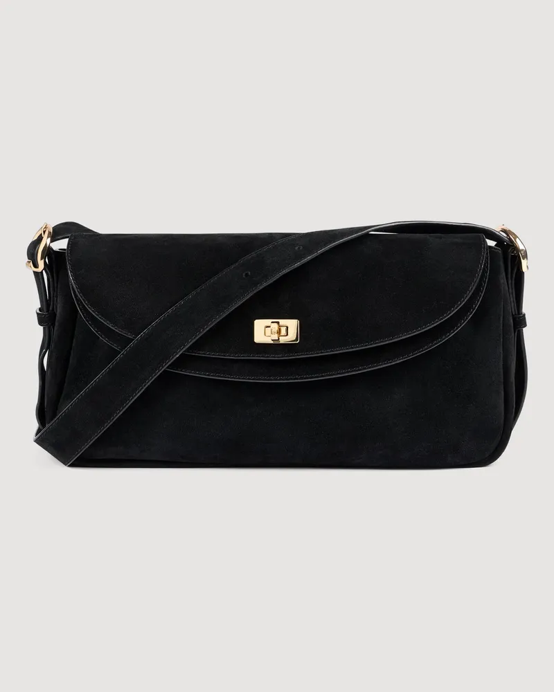 Sandro Tasche LE MAMBO aus Wildleder Schwarz