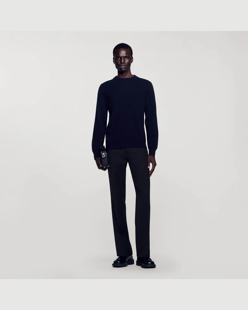 Sandro Pullover aus Kaschmir Dunkel-marine