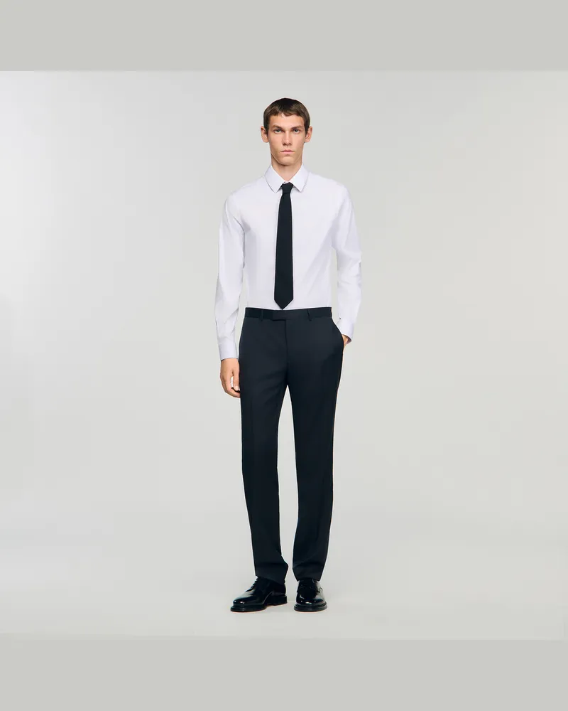 Sandro Hose aus Wolle Schwarz