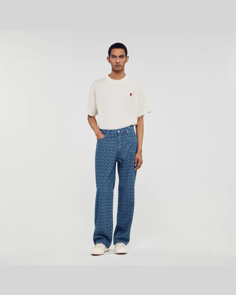 Sandro Baggy-Jeans mit Seilmuster Brut-denim