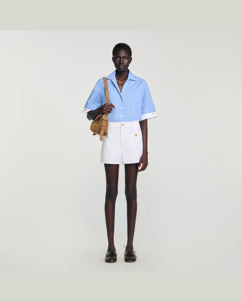 Sandro Jeansshorts Weiß
