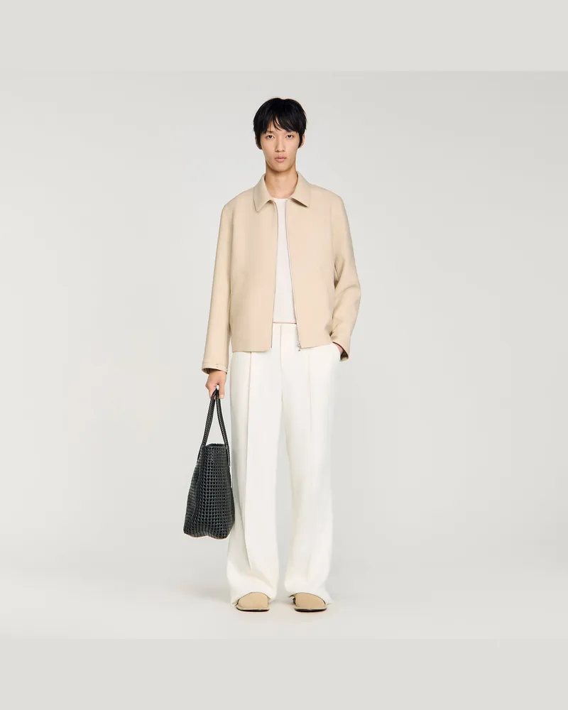 Sandro Blouson mit Reißverschluss Beige