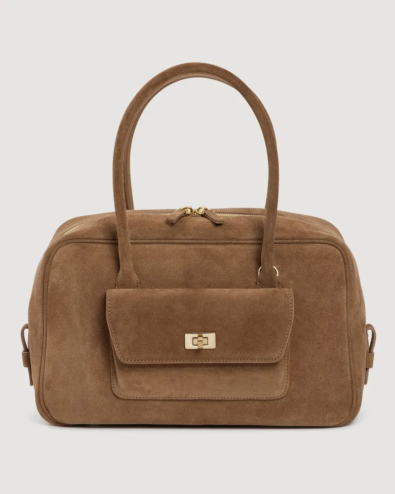 Sandro EZMEH Tasche aus Wildleder Taupe