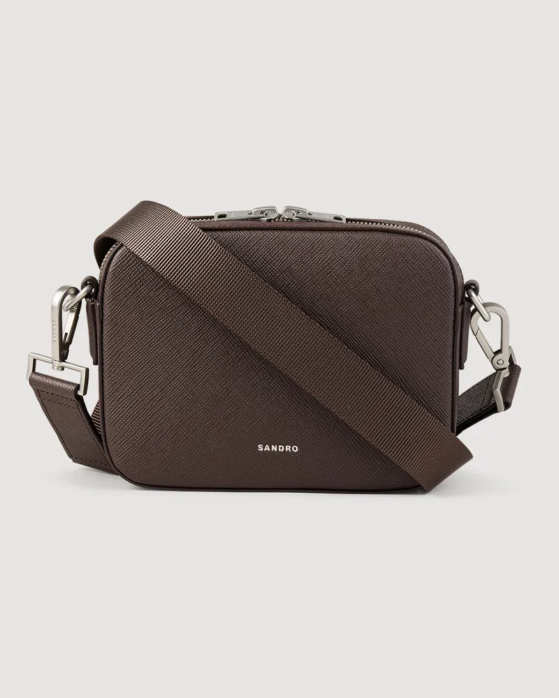 Sandro Kleine Tasche aus rekonstituiertes Leder Schokolade
