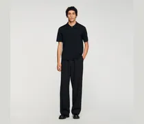 Poloshirt aus Strick mit Reißverschluss