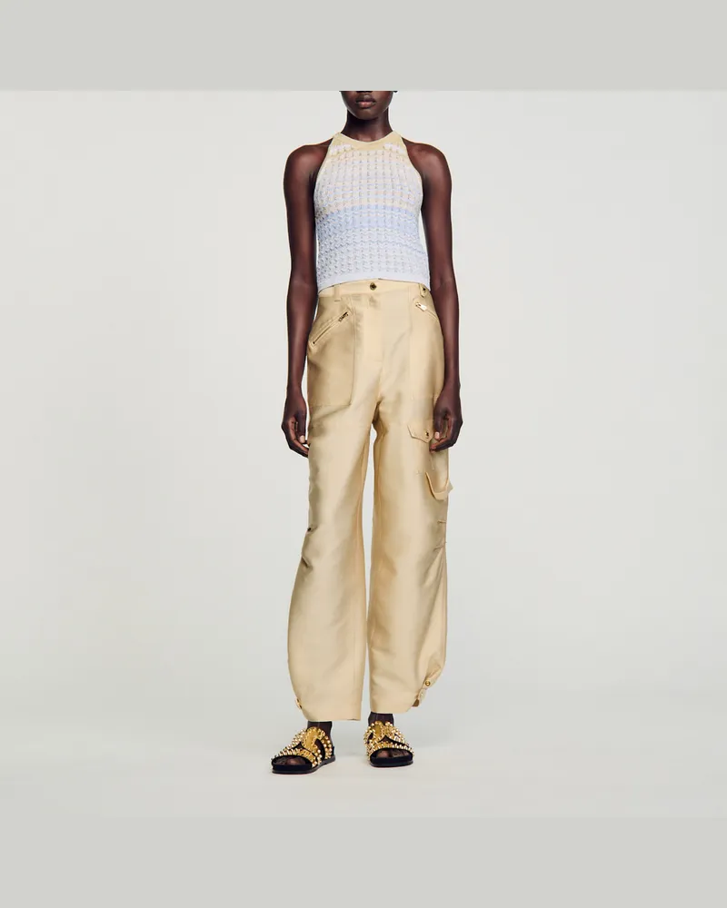 Sandro Kurzes Stricktop Bleu