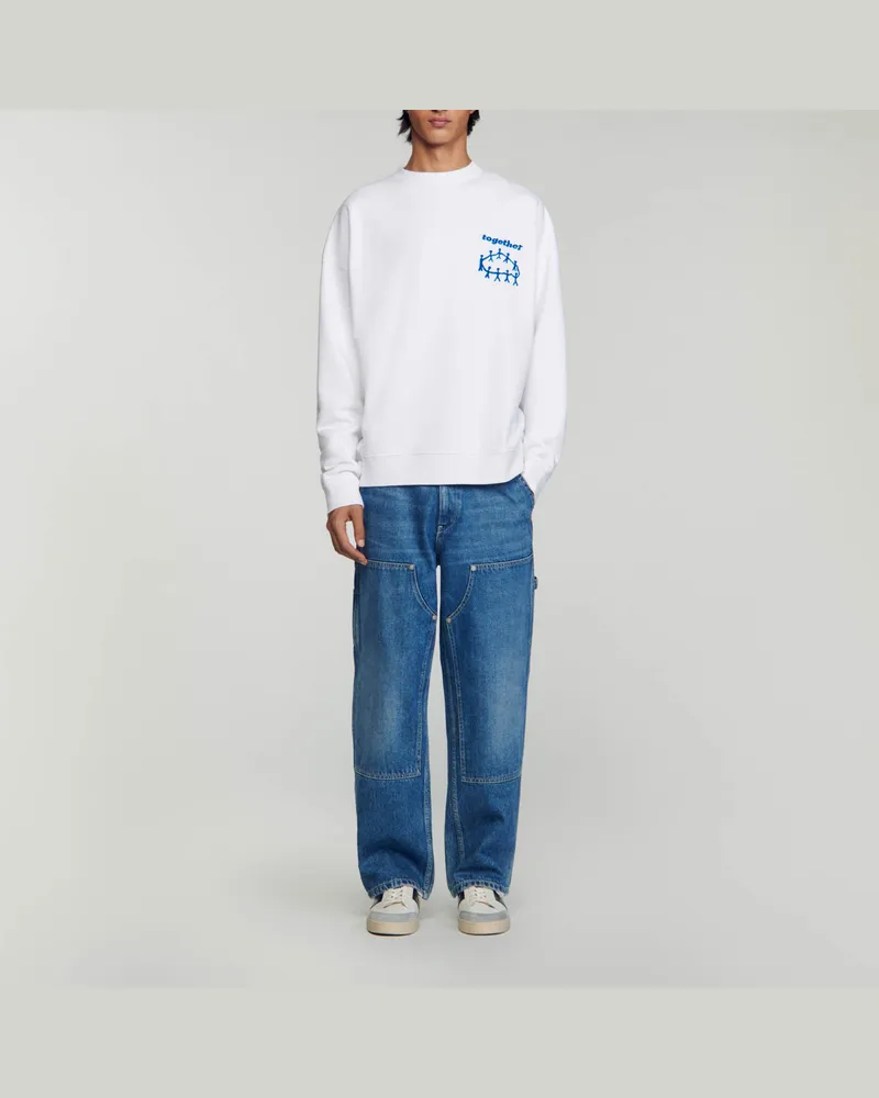 Sandro Sweatshirt Together Weiß