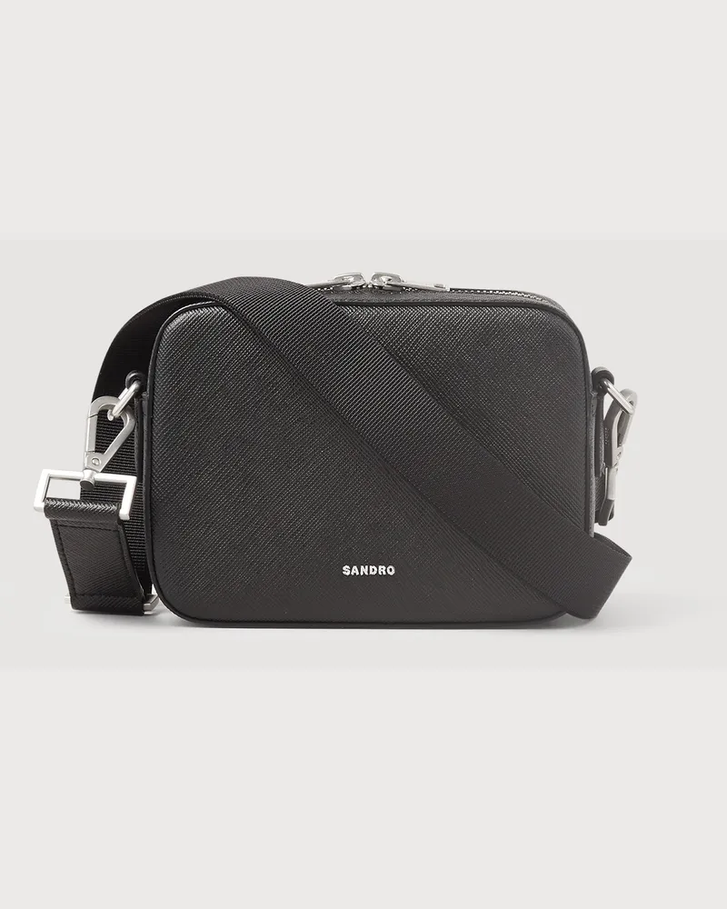 Sandro Kleine Tasche aus rekonstituiertes Leder Schwarz