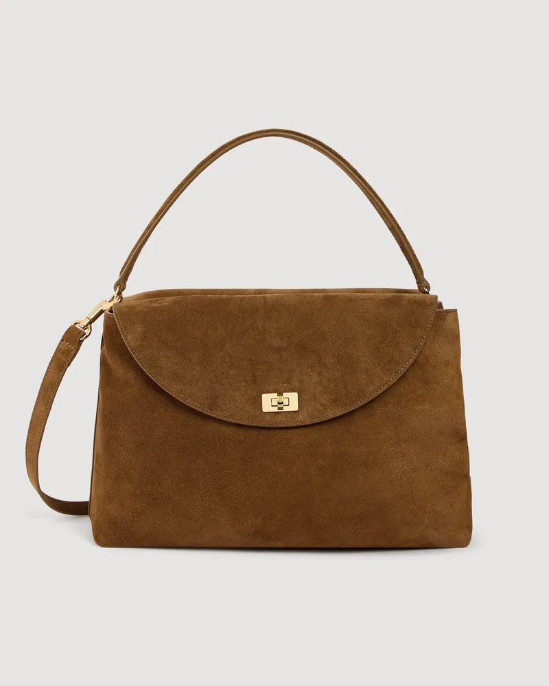 Sandro Wildledertasche LE GRAND BAZAAR Beige