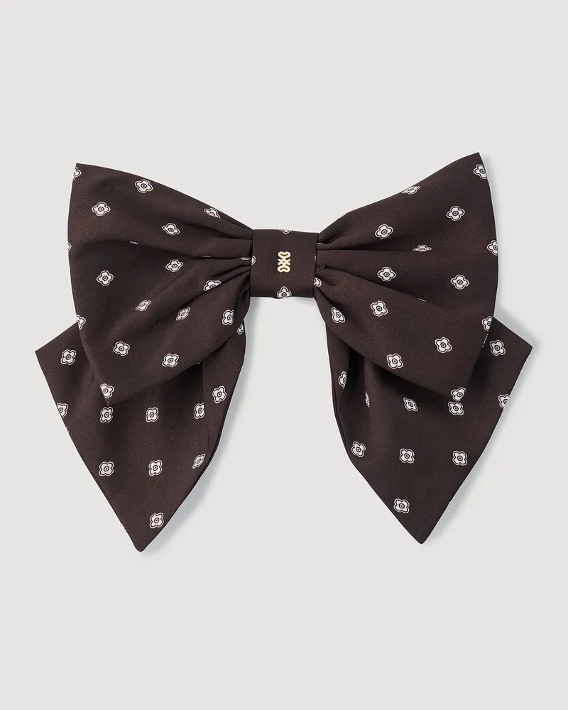 Sandro Satinhaarspange mit Print Brown