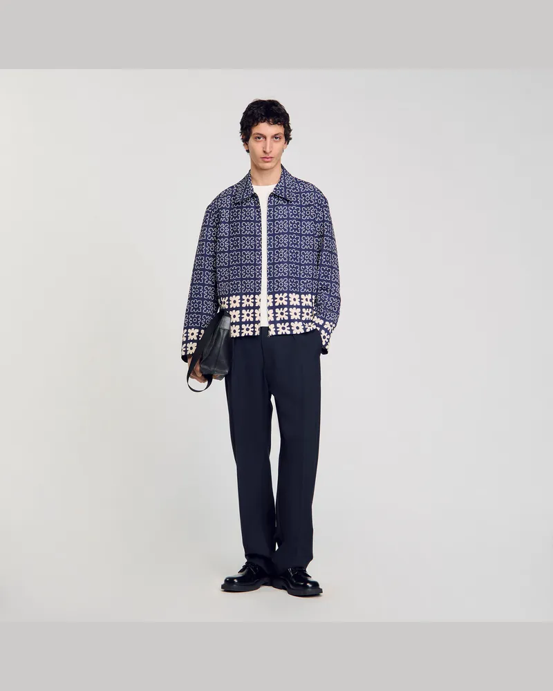 Sandro Blouson mit Blumenprint Midnight