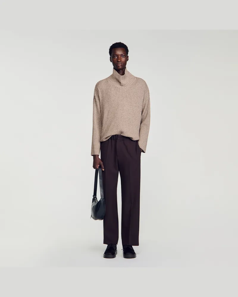 Sandro Weite Hose Taupe