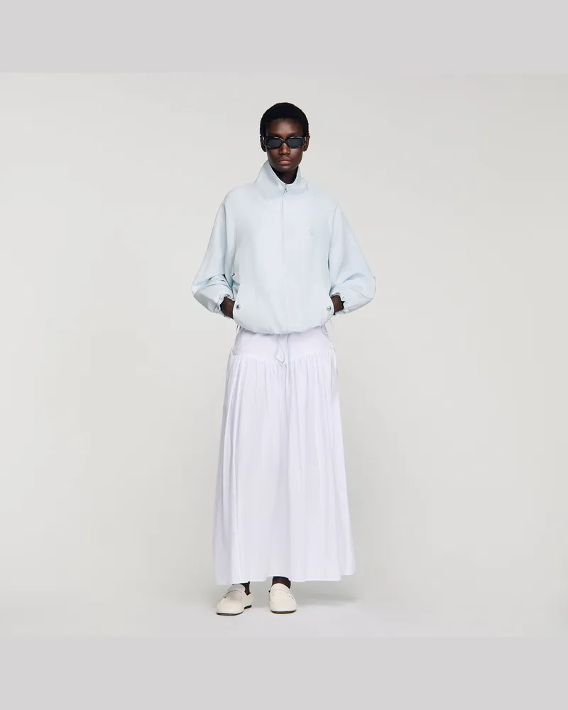 Sandro Bestickter Oversize-Blouson Himmel-blau