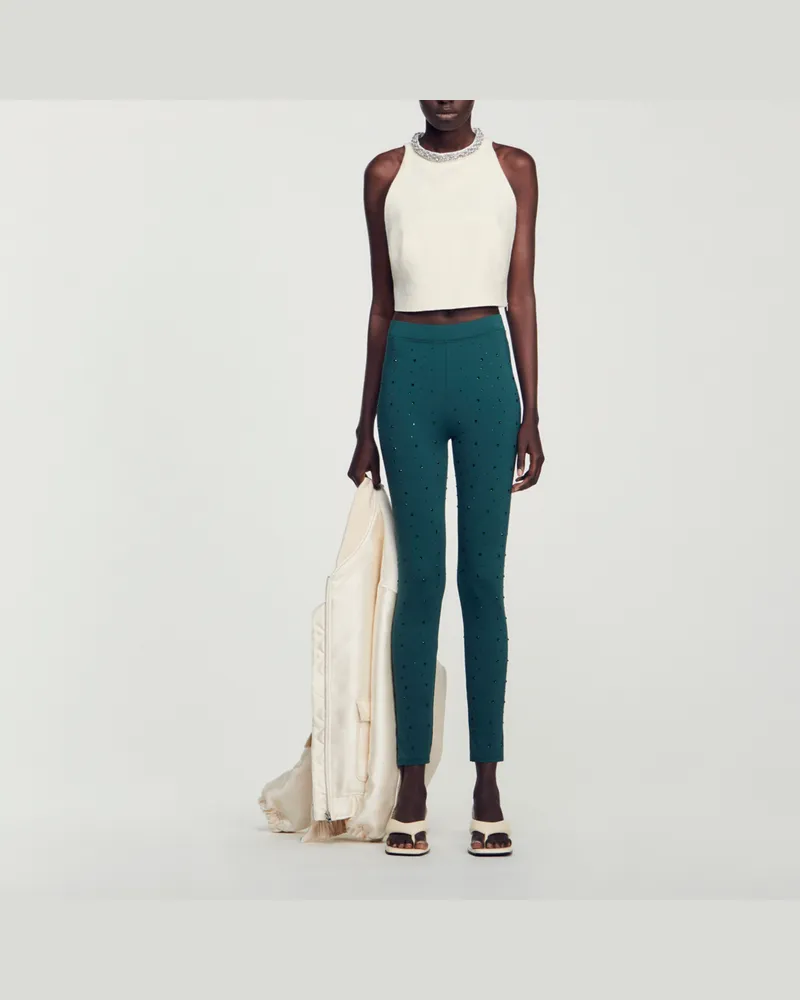 Sandro Strass-Legging Grün