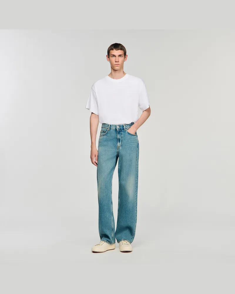 Sandro Baggy-Jeans Blau