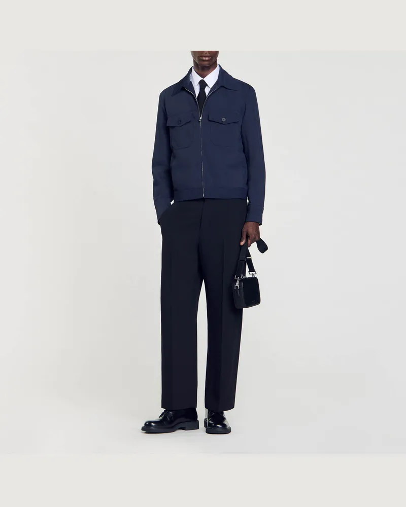 Sandro Blouson mit Reißverschluss Marine