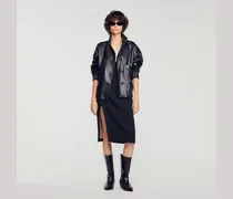 Oversize-Lederjacke