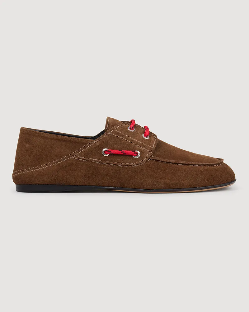 Sandro Segelschuhe aus Veloursleder Braun