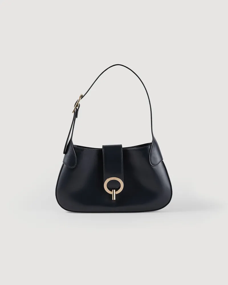 Sandro Janet-Tasche aus zertifiziertem Leder Schwarz