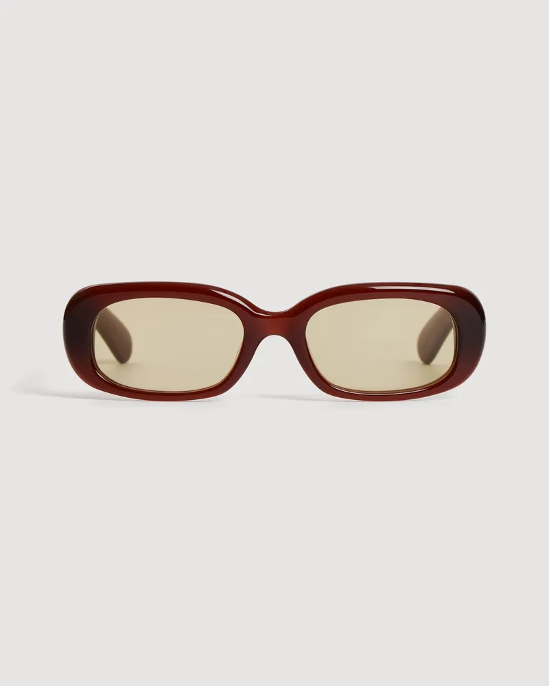 Sandro Rechteckige Sonnenbrille Braun