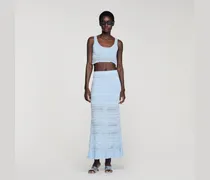 Kurzes Pointelle-Stricktop