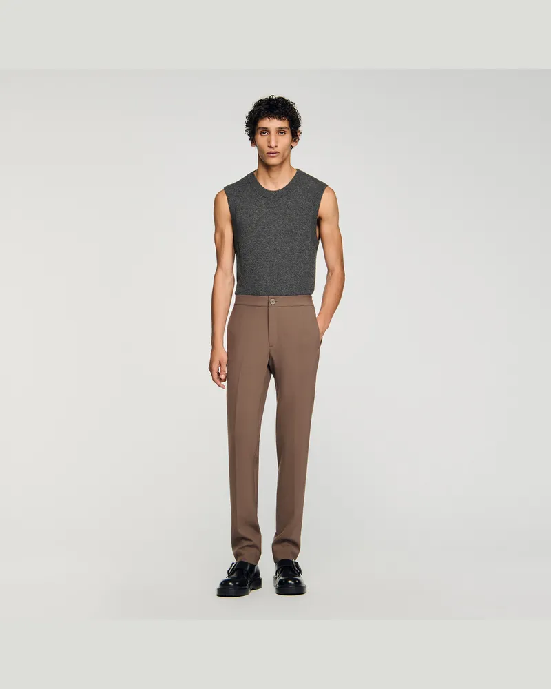Sandro Jersey-Hose Taupe