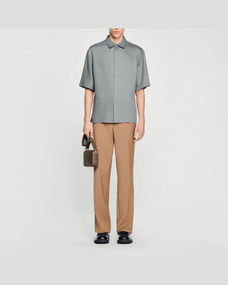 Sandro Geknöpftes Hemd Grau