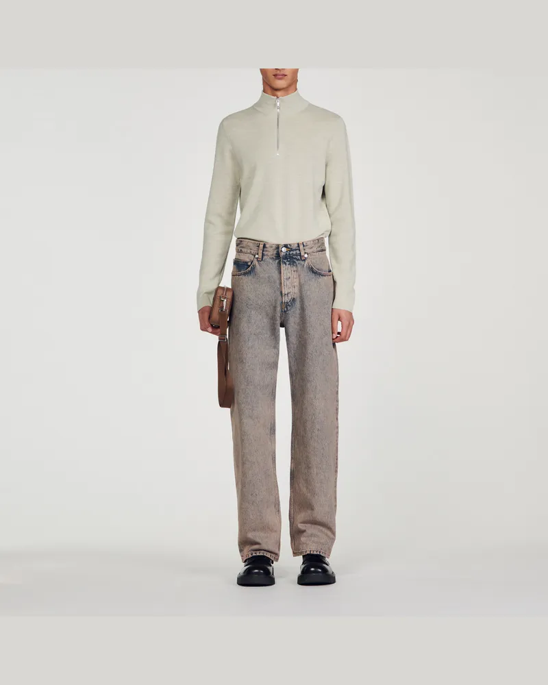 Sandro Wollpullover mit Reißverschlusskragen Mastix