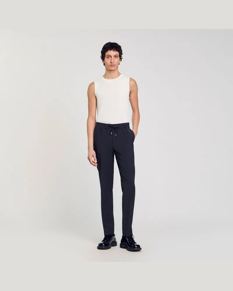 Sandro Elastische Hose mit geradem Schnitt Fonte