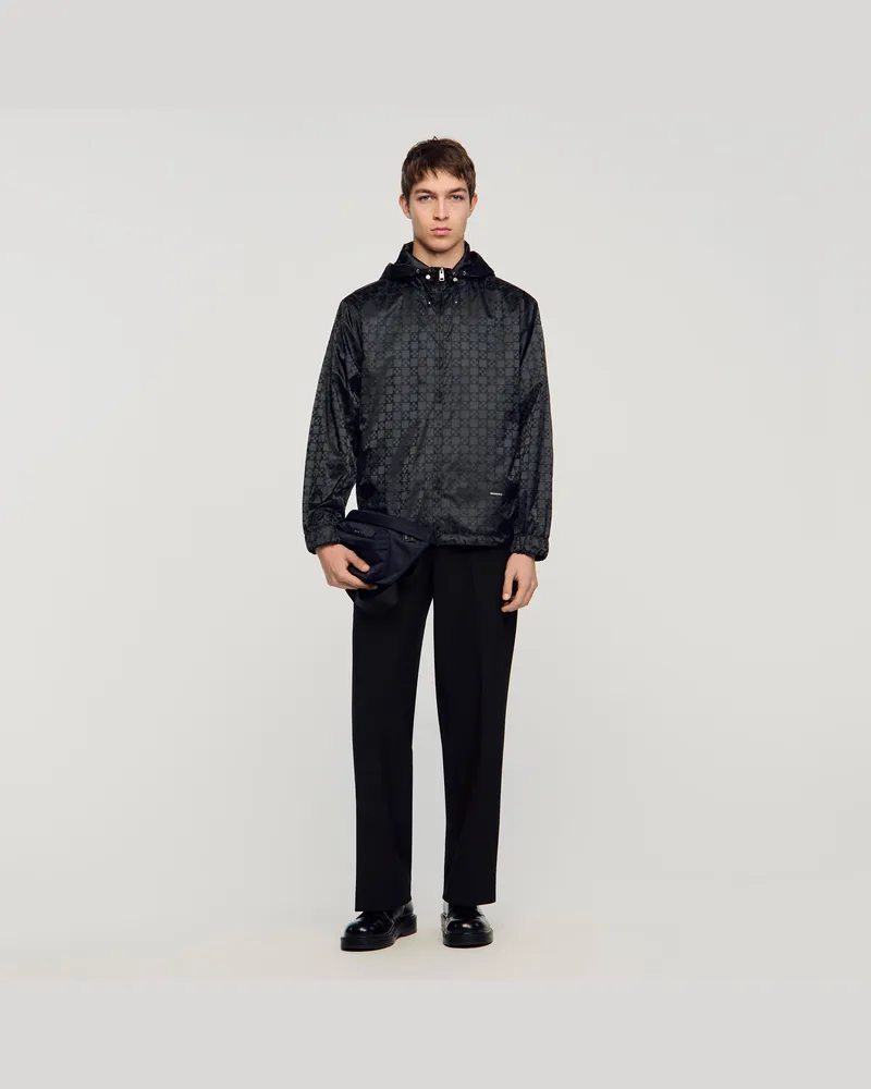 Sandro Nylon-Blouson mit „Square Cross Dark