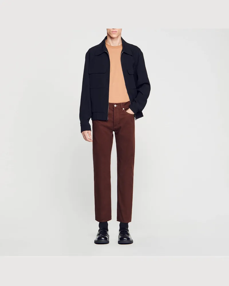 Sandro Regular Fit Jeans Dunkel-braun