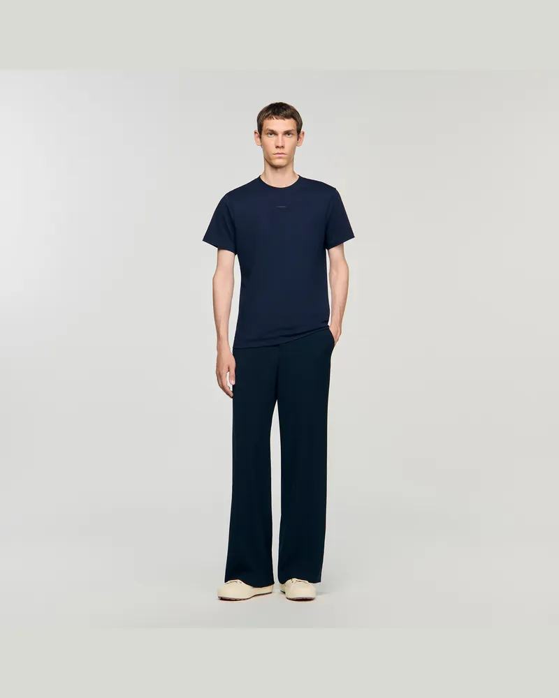Sandro Logo-T-Shirt aus Baumwolle Midnight