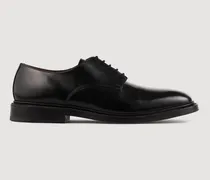 Derby-Schuhe aus glasiertem Leder