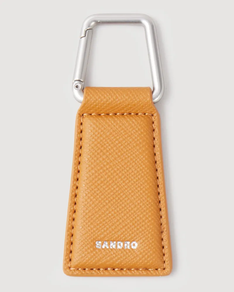 Sandro Schlüsselanhänger rekonstituiertes Leder Kamel