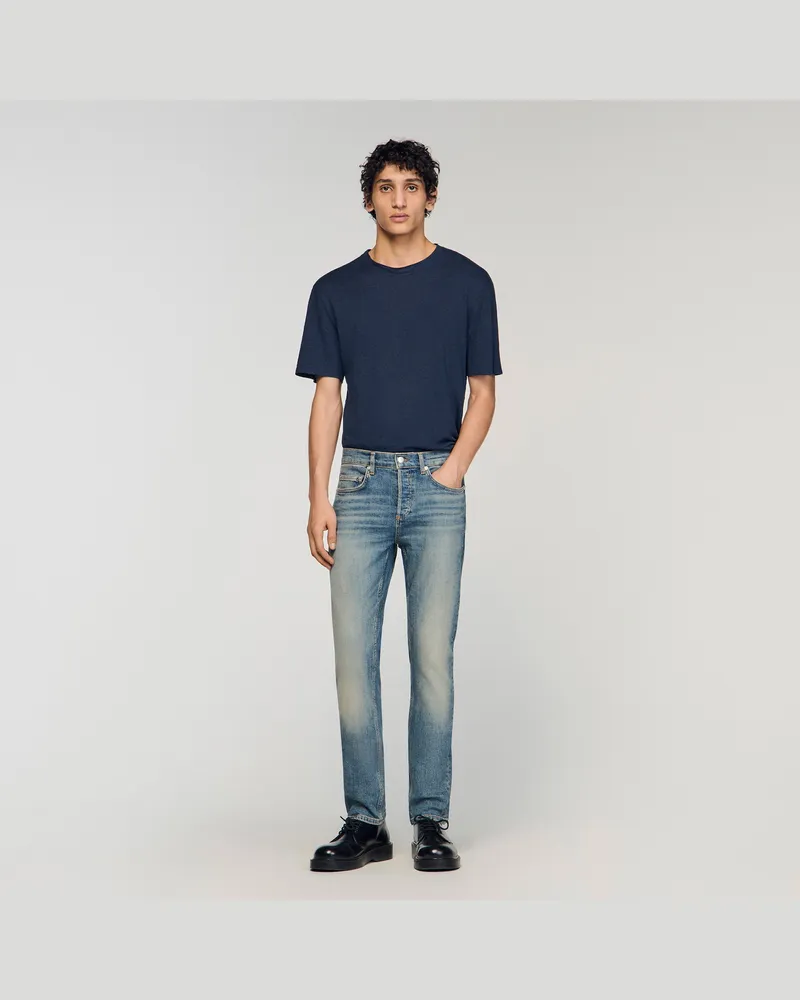 Sandro Slim-Jeans Blue-vintage-denim