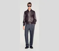 Lederblouson mit Reißverschluss