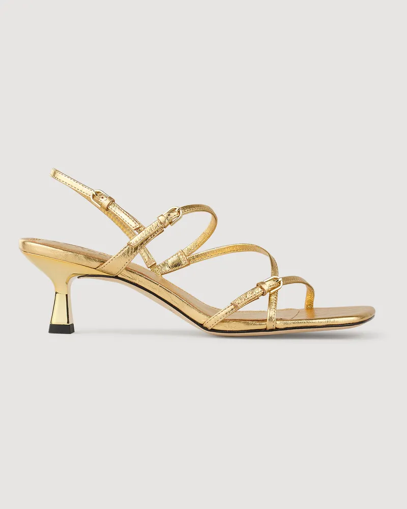 Sandro Riemchensandalen Gold