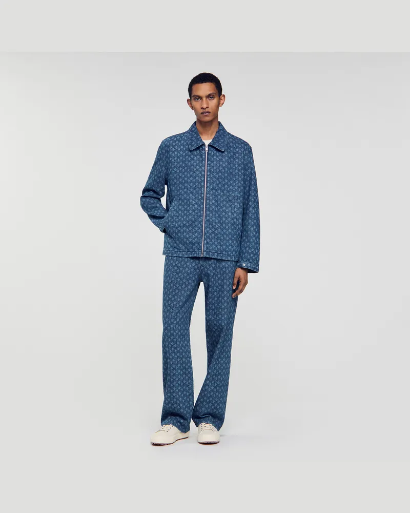 Sandro Jeansjacke mit Seilmuster Brut-denim