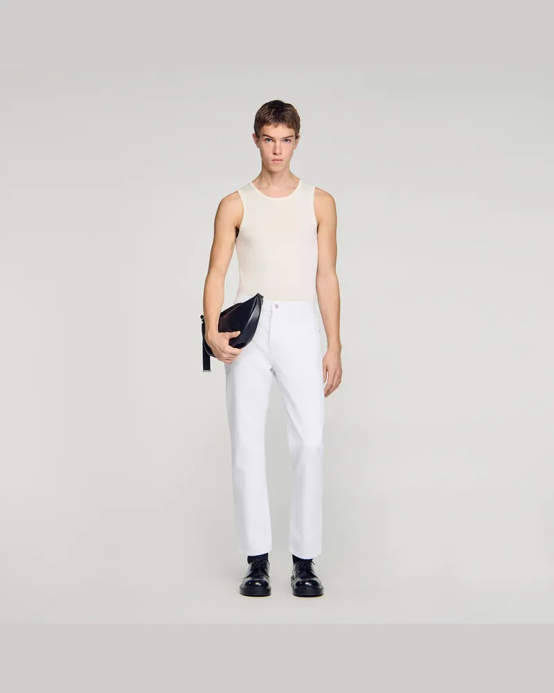 Sandro Raw Regular-Fit-Jeans Weiß