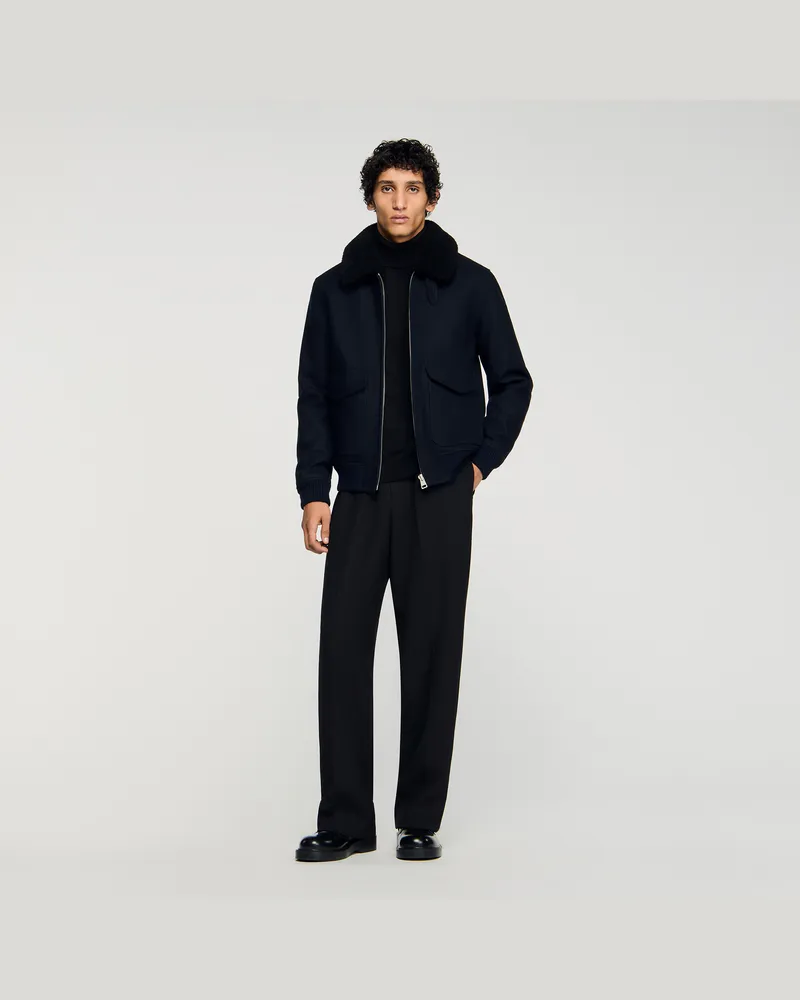 Sandro Blouson mit Reißverschluss Marine