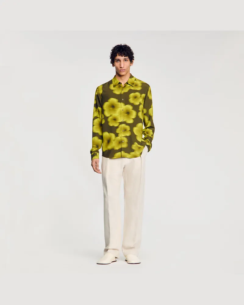 Sandro Fließendes Hemd mit Blumenprint Super