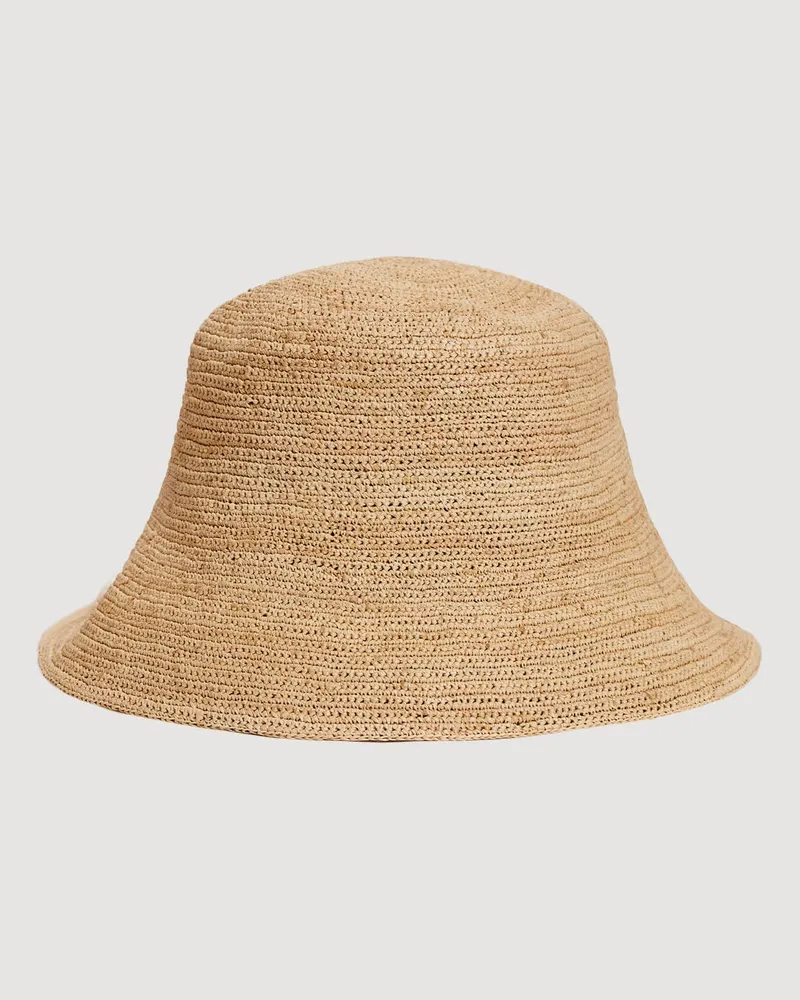 Sandro Fischerhut in Häkeloptik aus Raffia Natürlich