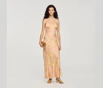 Langes Kleid mit Blumendruck
