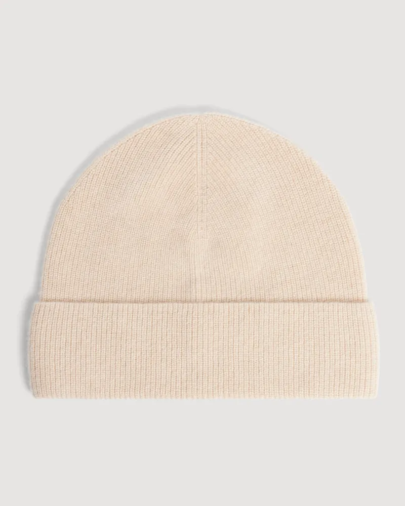 Sandro Strickmütze aus Kaschmir Beige