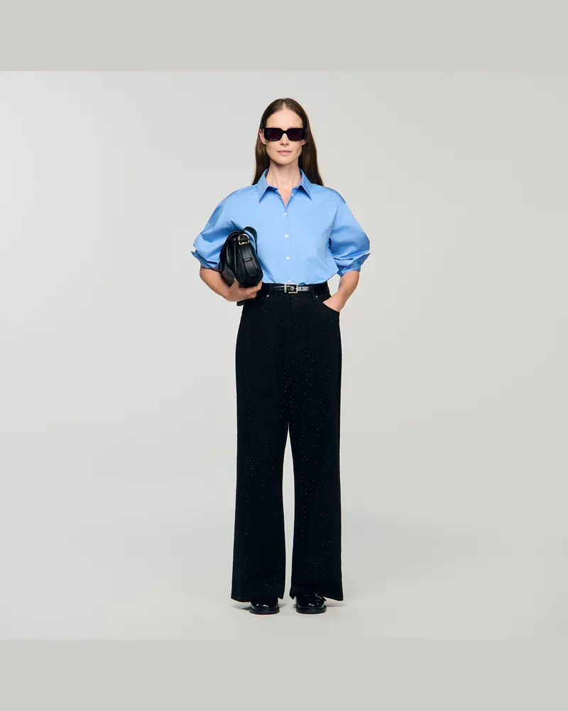 Sandro Weite Jeans Schwarz