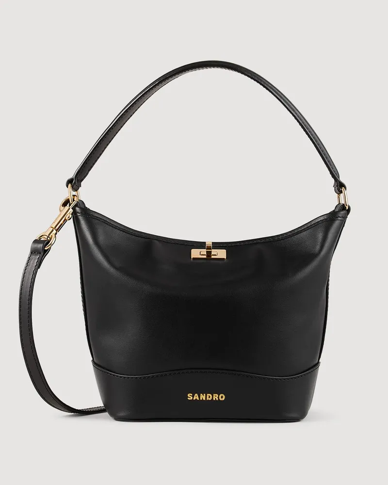 Sandro Ledertasche Mini Tangoso Schwarz