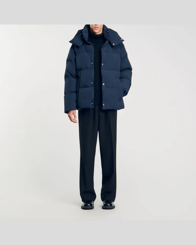 Sandro Gesteppte Daunenjacke Bleu