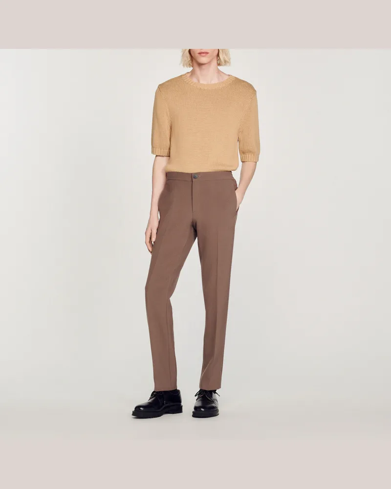 Sandro Jersey-Hose Taupe
