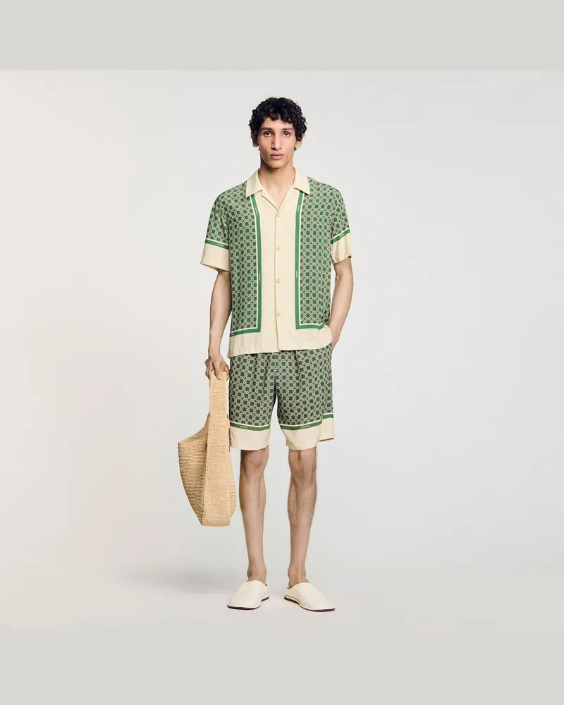 Sandro Bedrucktes Kurzarmhemd Super