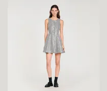 Kurzes Tweedkleid mit Pailletten
